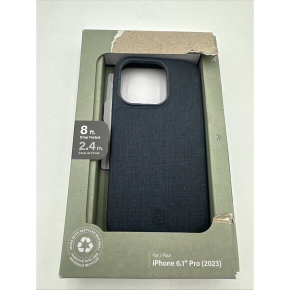 Incipio cru. Protective Magsafe Case iPhone 15 Pro (6.1" Large Cam) Navy Canvas - Picture 2 of 6